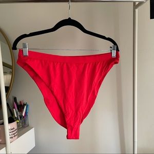 High Waisted Red Bikini Swimsuit Bottom Size 2X